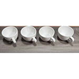 Espresso  Cups (4)  White 3 oz  Made In Portugal  Very Good Condition